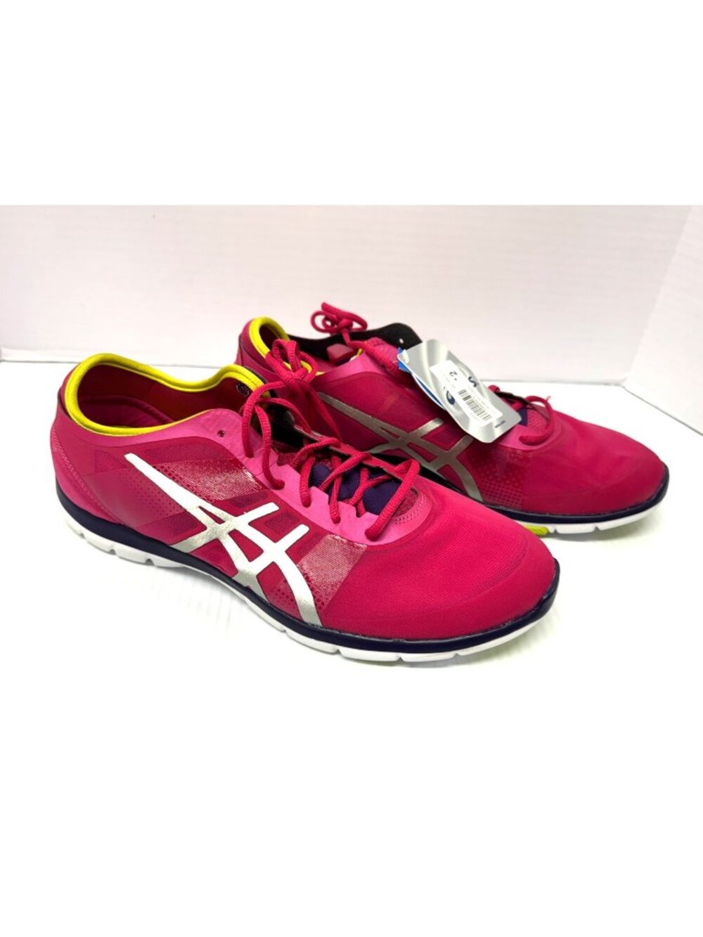 Asics Training Shoes Womens 12 Pink Gel Fit Nova Low Lace Up Sneakers S466N NEW